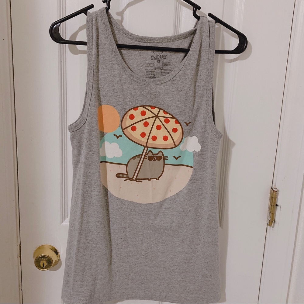 Pusheen Pizza Beach Tank